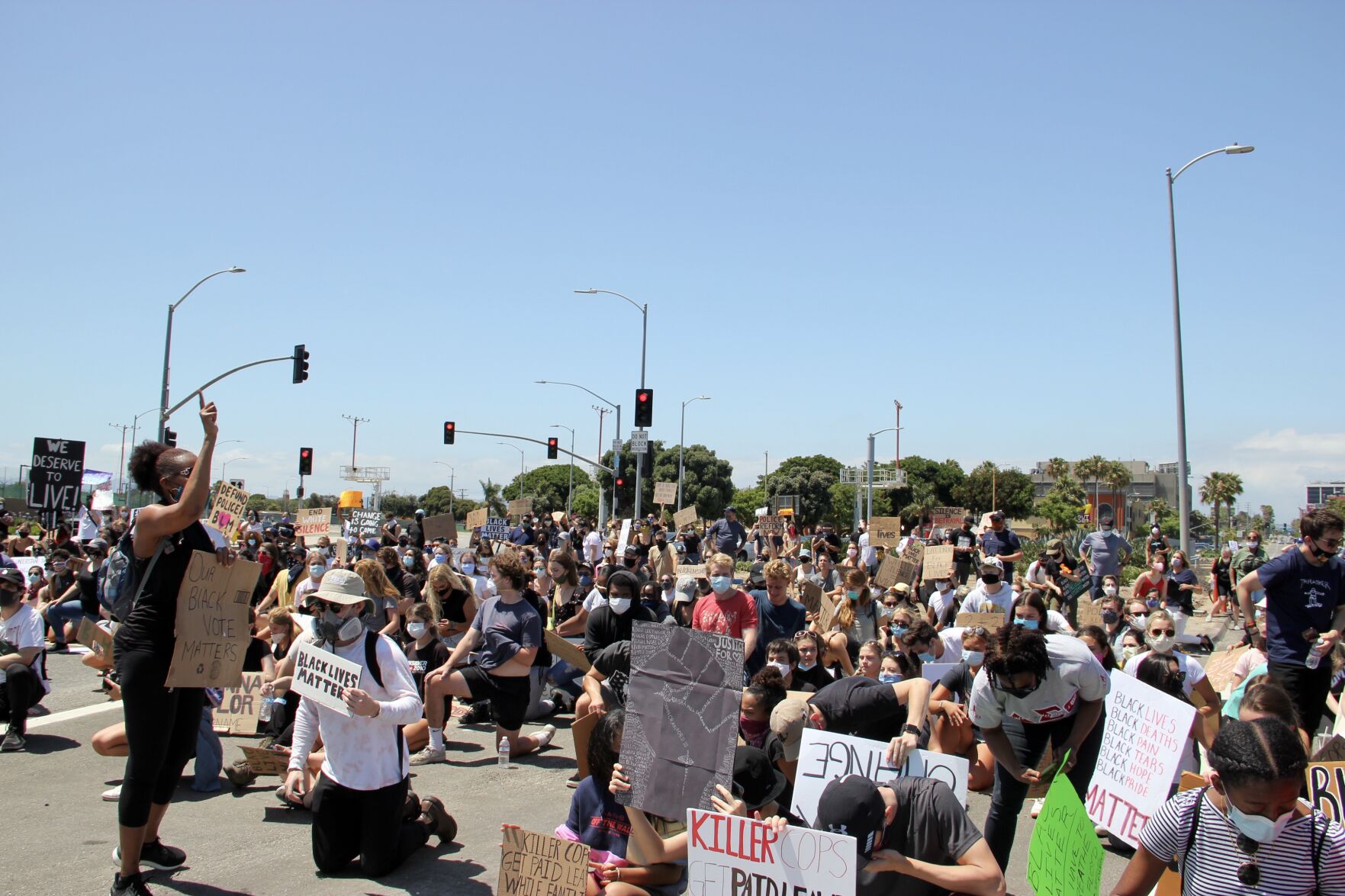 Protesters near LAX